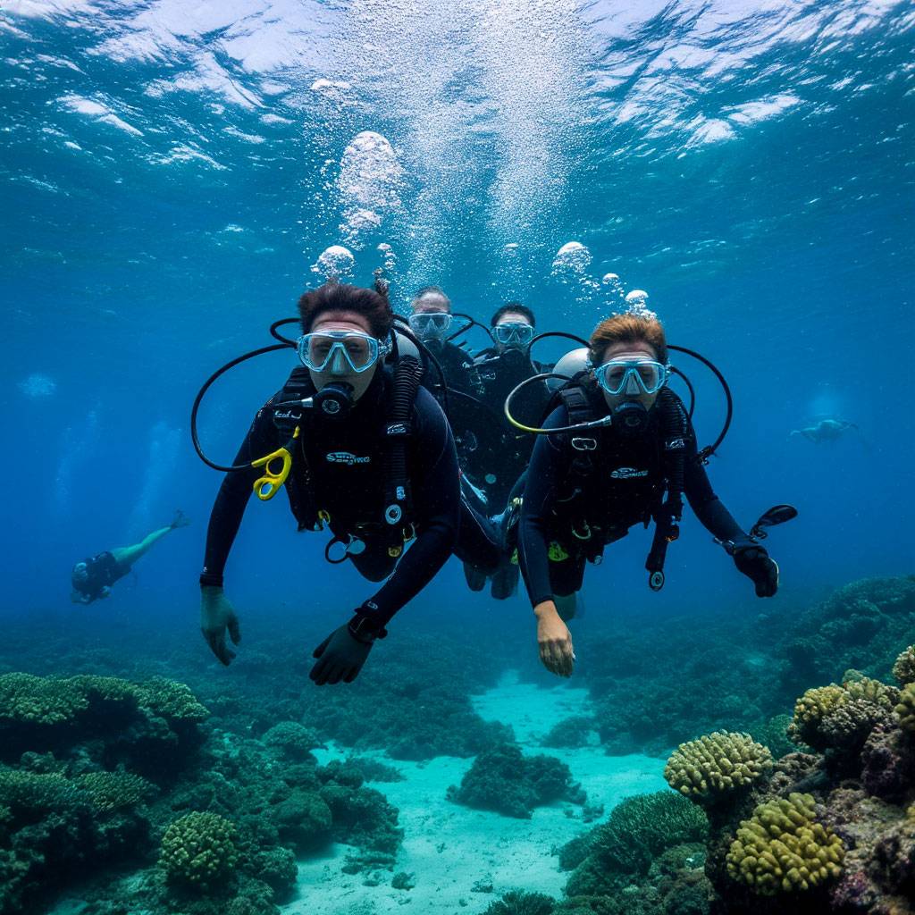 Diving training session