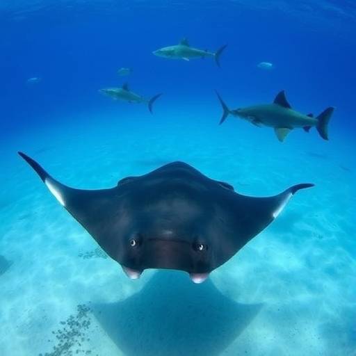 Manta ray in Indian Ocean